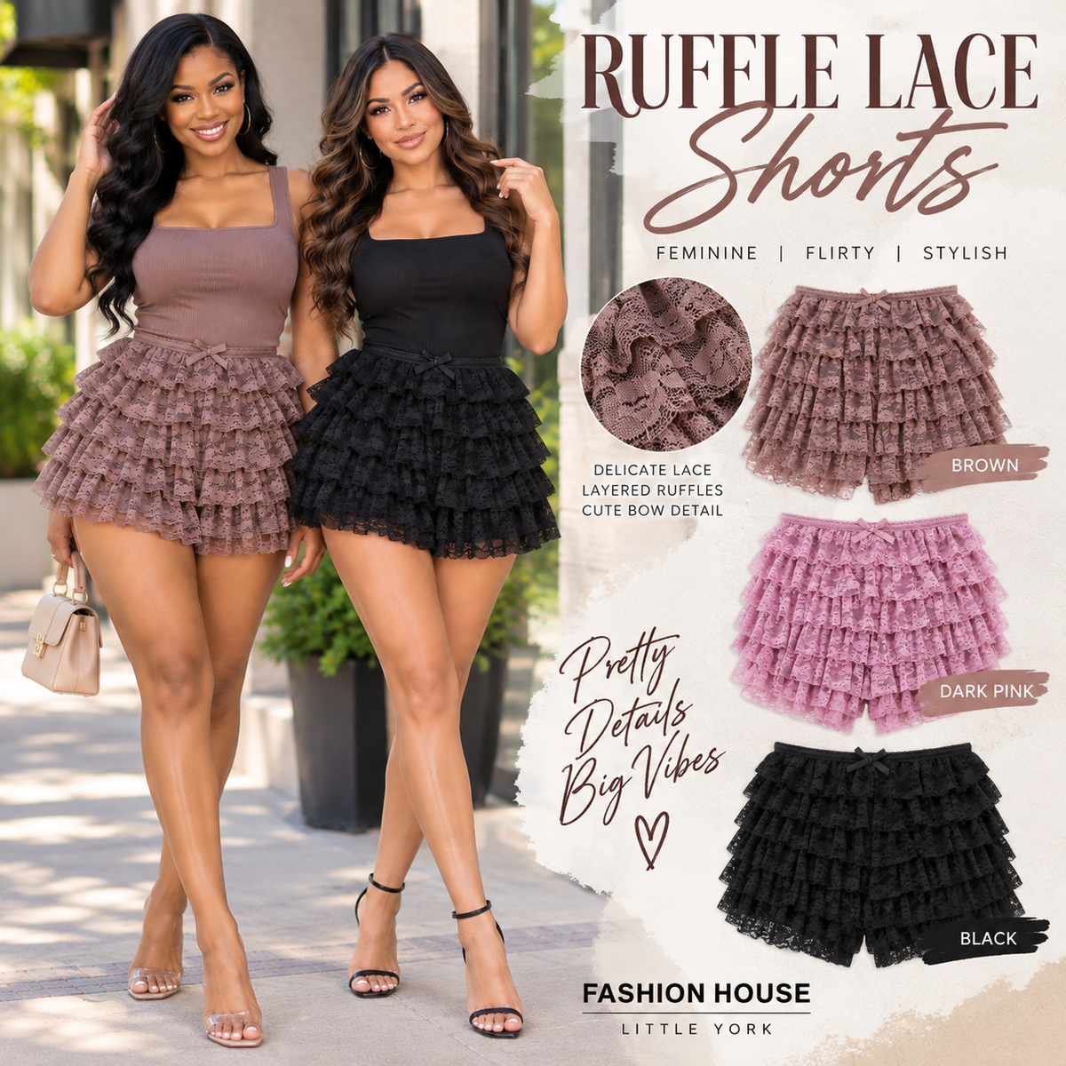 Ruffle Lace Shorts