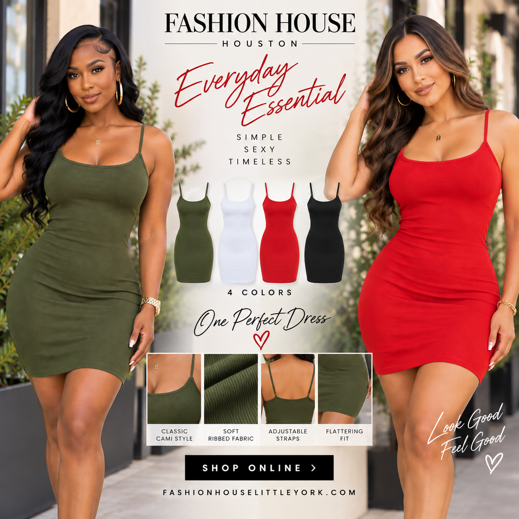 Ribbed Knit Cami Bodycon Mini Dress