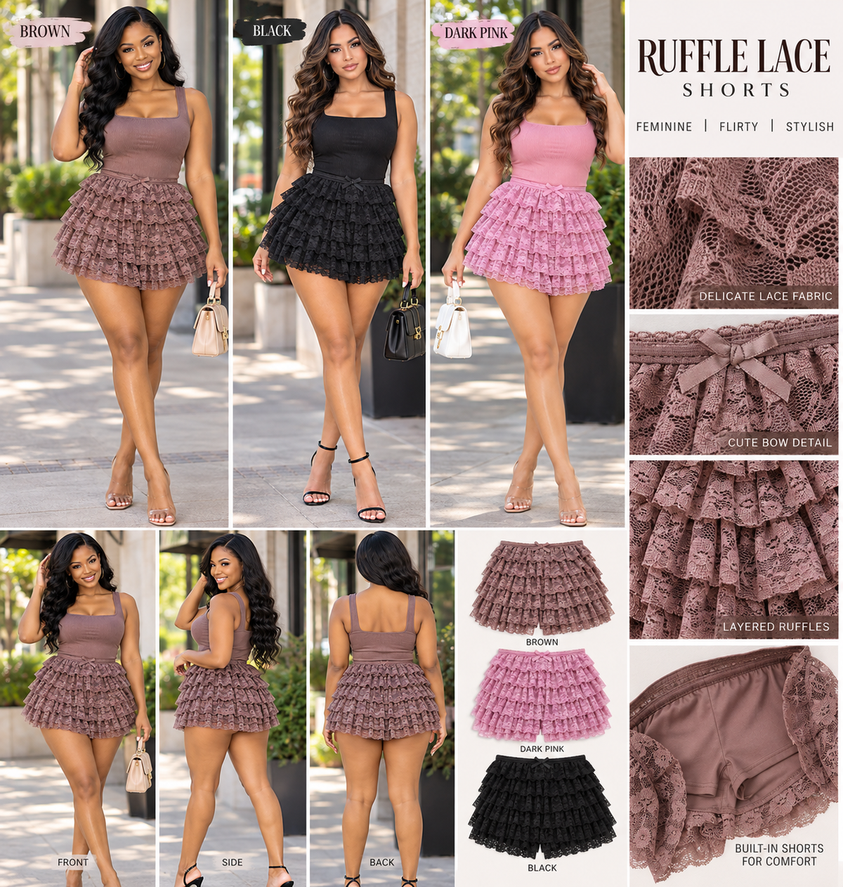 Ruffle Lace Shorts