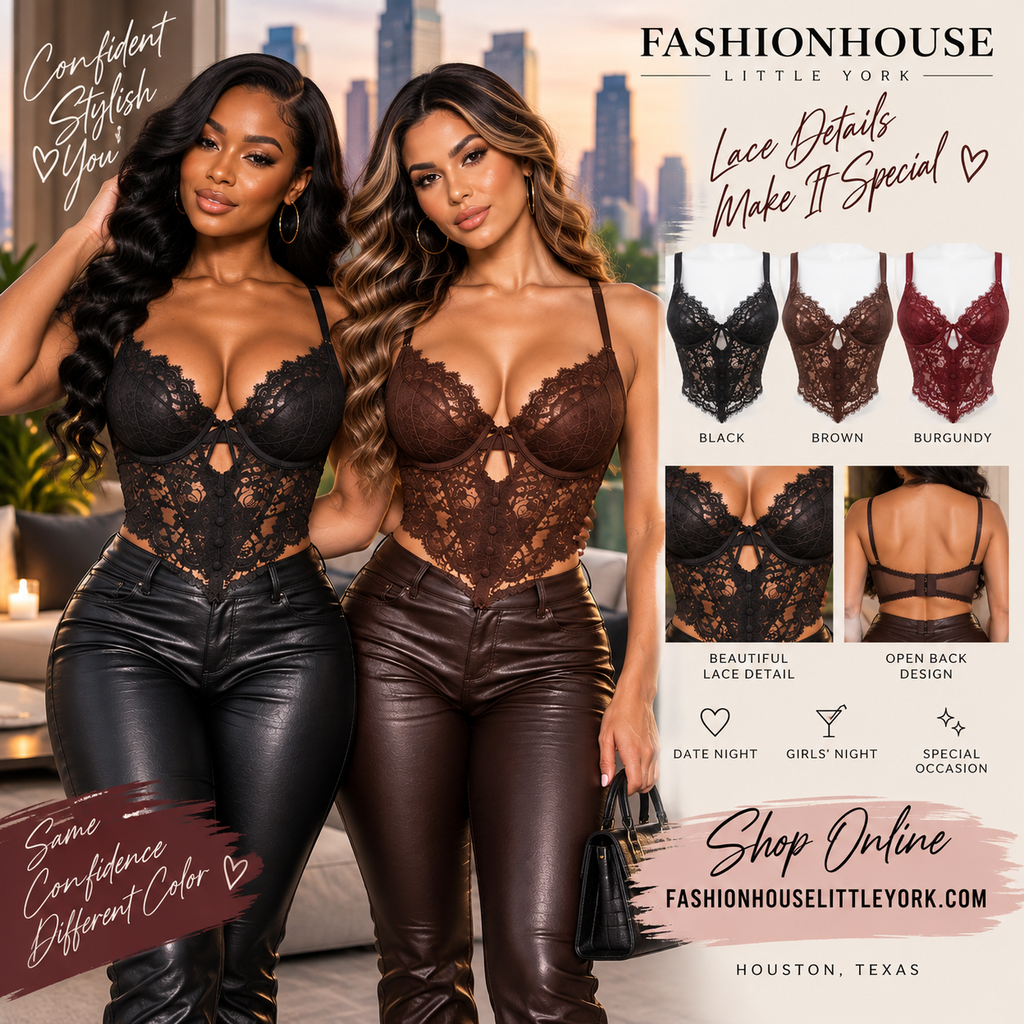 Lace Cami Bustier Top with Open Back